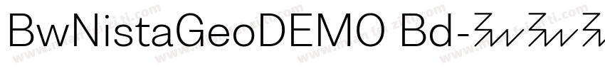 BwNistaGeoDEMO Bd字体转换